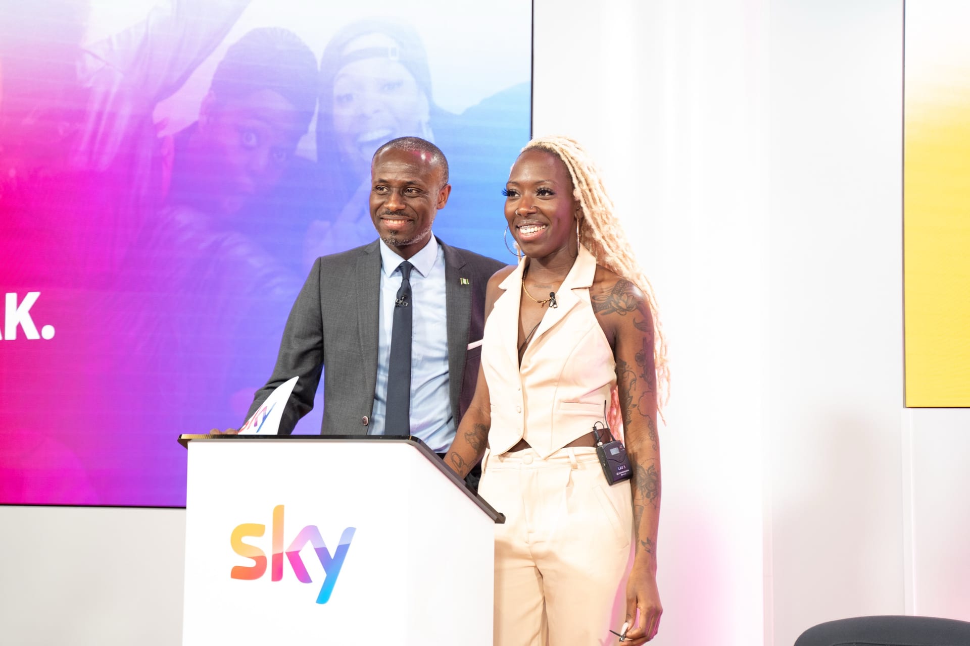Corporate branding showcase event photographed for Sky